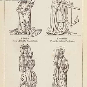 S Cecilia;s Clement;s Catherine;s Andrew (engraving)