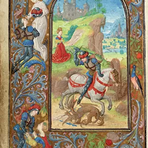 Saint George and the Dragon, c.1471 ( tempera colours, gold leaf, gold & silver paint and ink)