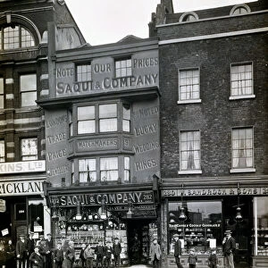 Saqui & Company, 282 Bishopsgate, London, early 1900s (b / w photo)