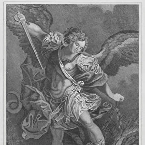 Satan Chained, Revelation, Chapter 20, Verse II (engraving)