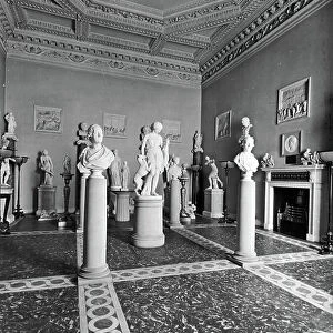 The Sculpture Gallery, Wentworth Woodhouse, South Yorkshire, from The English Country House (b/w photo)