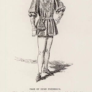 Shakespeares As You Like It: Page of Duke Frederick (litho)