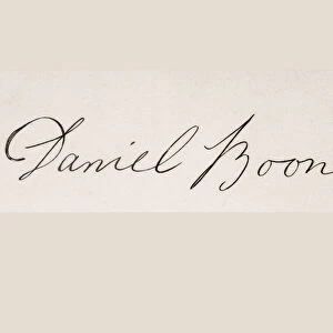 Signature of Daniel Boone (litho)