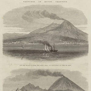 Sketches of Mount Vesuvius (engraving)