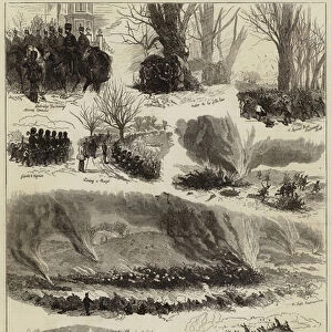 Sketches at the Volunteer Sham-Fight on Easter Monday (engraving)
