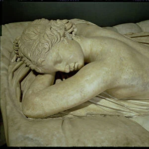 The Sleeping Hermaphrodite, copy after an original of the 2nd century BC, the mattress is an addition by Gian Lorenzo Bernini (1598-1680) (marble)