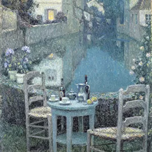 Small Table in Evening Dusk par Le Sidaner, Henri (1862-1939), 1921 - Oil on canvas, 100x81, 1 - Ohara Museum of Art, Kurashiki