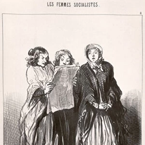The Socialist Women, 1849 (litho) (b / w photo)