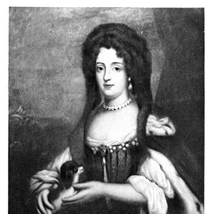Sophia Dorothea of Celle, engraved by Emery Walker (engraving) (b / w photo)
