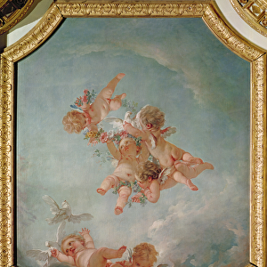 Spring, from a series of the Four Seasons in the Salle du Conseil (oil on canvas)