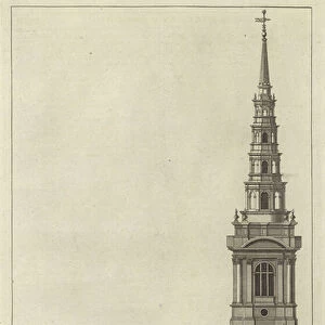 St Brides Church, London (engraving)