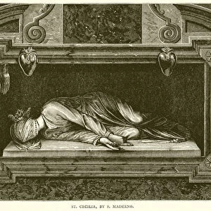 St. Cecilia, by S. Maderno (engraving)