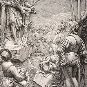 St. John the Baptist preaching in the desert, after a work by Albrecht Durer