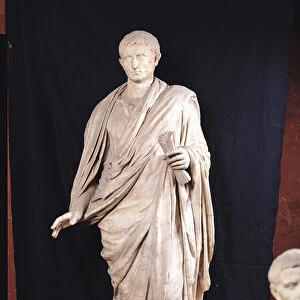 Statue of Caesar Augustus (63 BC-14 AD) from Velletri, 1st-2nd century AD (marble)