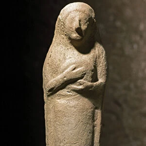 Statuette of a woman holding her chest, 6th century BC (terracotta)