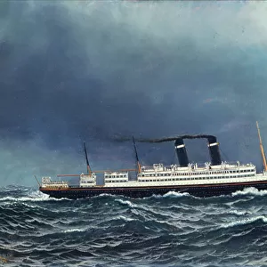 The Steamship Lapland, 1909 (oil on board)