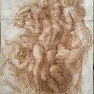 Study for the Pieta Deposition of Christ (drawing, 16th century)