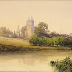 A Summers Evening on the Avon at Evesham, c. 1870-80 (pencil and w / c)