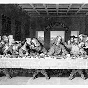 The Last Supper, engraved by Frederick Bacon, 1863 (engraving)