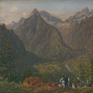Tatra landscape with figures, 1855 (oil on canvas)