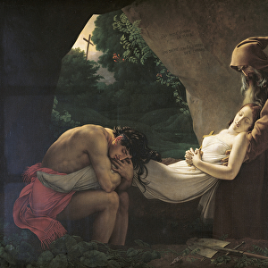The Tomb of Atala, 1808 (oil on canvas)