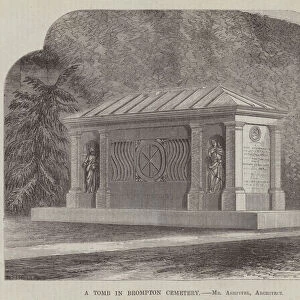 A Tomb in Brompton Cemetery, Mr Ashpitel, Architect (engraving)