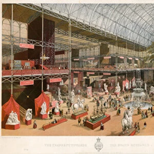 The Transept towards the Grand Entrance, Great Exhibition, 1851 (coloured engraving)