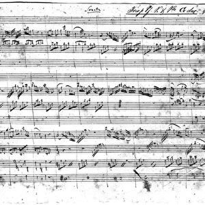 Trio in G major for violin, harpsichord and violoncello (K 496) 1786 (1st page)