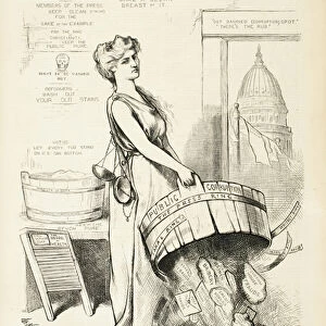 This Tub Has No Bottom to Stand On, 1875 (wood engraving)
