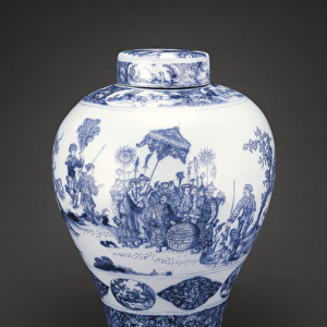 Vase with Cover, 1678-80 (tin-glazed earthenware, delftware)
