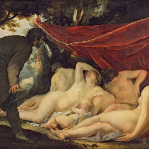 Venus and the Graces Surprised by a Mortal (oil on canvas)