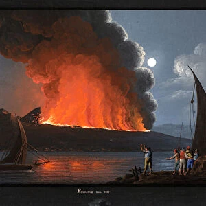 Vesuvius, eruption of 1810 (gouache on paper)
