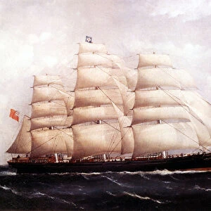 View of the Cutty Sark, British Ship Painting of the 19th century