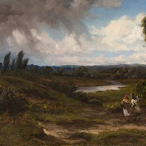 A View of Derbyshire (oil on canvas)
