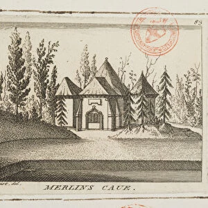 View of Merlins Cave, Kew Gardens, illustration from Lysons