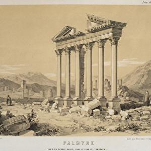 View of a ruined temple, Palmyra, Syria, illustration from