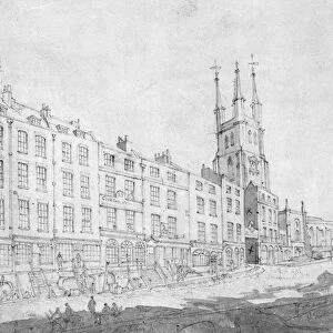 View of Snow Hill undergoing improvements, 1803 (drawing)