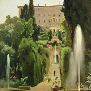 Villa D Este, Tivoli, 1869 (oil on paper laid down on paperboard)