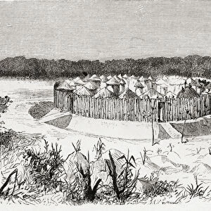 The village of Combo-Combo, Central Africa, from Africa Pintoresca, published 1888