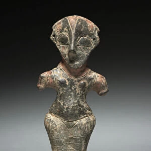 Vinca Idol, Vinca Culture, 4500-3500 BC (fired clay with paint)