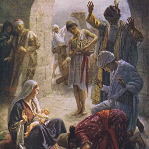 The visit of the wise men, illustration from Harold Copping Pictures
