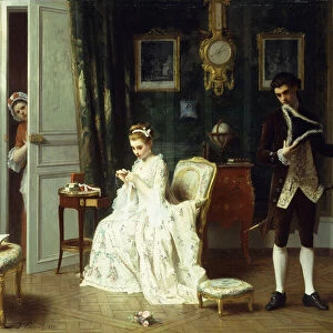 The Visitor, 1881 (oil on canvas)