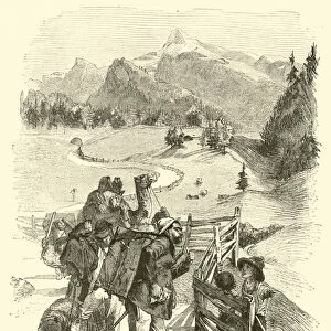 Wanderers on the Brenner Pass (engraving)