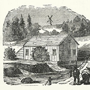 Water wheel (engraving)