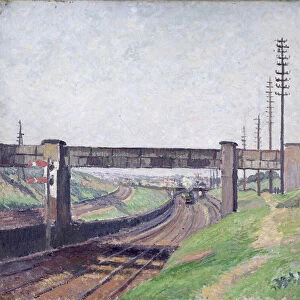 Wells Farm Railway Bridge, Acton, 1907 (oil on canvas)