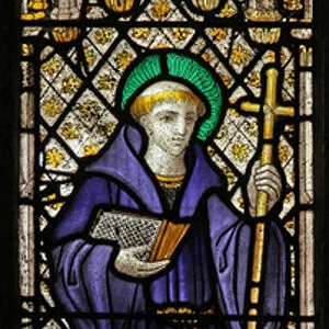 Window s6 depicting St Calloway (stained glass)