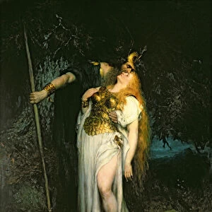 Wotan Bidding Farewell to Brunhilde, 1908 (oil on canvas)