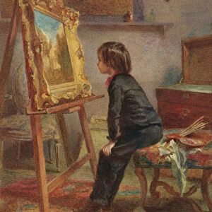 The Young Connoisseur, 1869 (w / c on paper)
