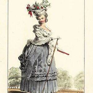 Young French woman in town costume, 1784. 1825 (lithograph)