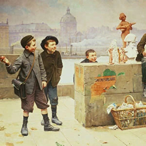 Young Pedlars on the Pont Des Arts, Paris